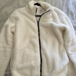 PINK Victoria's Secret Plush Fleece Full Zip Sweater